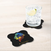 Koning van de oerwoud waterverf monogram leeuw kartonnen onderzetters (Insitu)