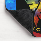 Koning van de oerwoud waterverf monogram leeuw muismat (Hoek)