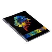 Koning van de oerwoud waterverf monogram leeuw notitieboek (Rechterzijde)