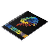 Koning van de oerwoud waterverf monogram leeuw notitieboek (Linkerzijde)