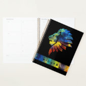 Koning van de oerwoud waterverf monogram leeuw planner (Display)