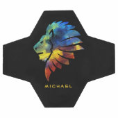 Koning van de oerwoud waterverf monogram leeuw voetbal (Enkel)