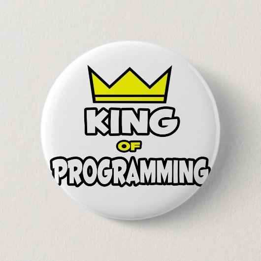 Koning van de programmering ronde button 5,7 cm (Voorkant)