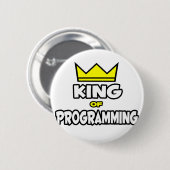 Koning van de programmering ronde button 5,7 cm (Voorkant /achterkant)
