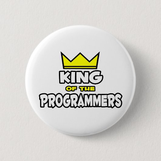 Koning van de programmeurs ronde button 5,7 cm (Voorkant)