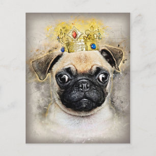 Koning van de Pug Honden, Grappige Hond, Pug Liefh Flyer