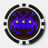Koning van de ruimte-invasie (versie B) Poker Chips (Voorkant)