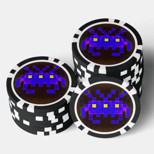Koning van de ruimte-invasie (versie B) Poker Chips (Opstapeling)