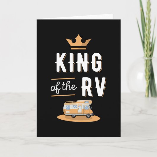 Koning van de RV Vaderdag Motorhome Cadeau Kaart (Voorkant)
