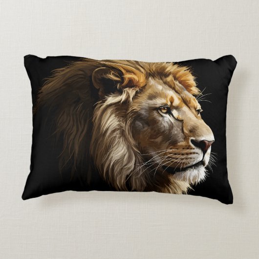 Koning van de Savannah Glossy Accent Kussen (Achterkant)