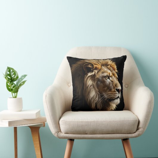 Koning van de Savannah Glossy Kussen (Stoel)