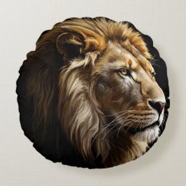 Koning van de Savannah Glossy Rond Kussen