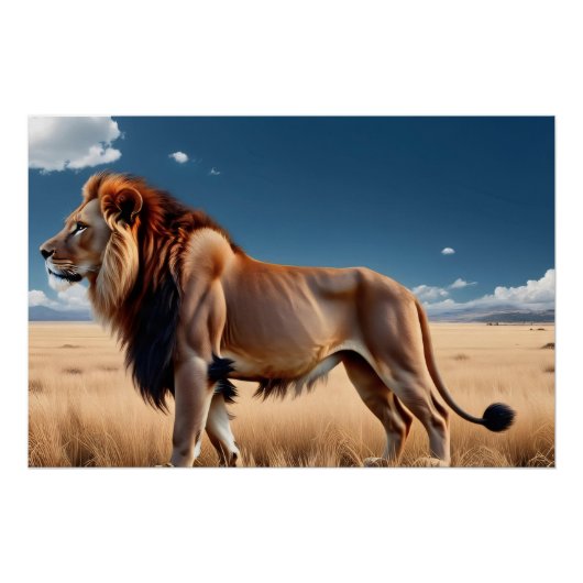 Koning van de Savannah Perfect Poster (Voorkant)