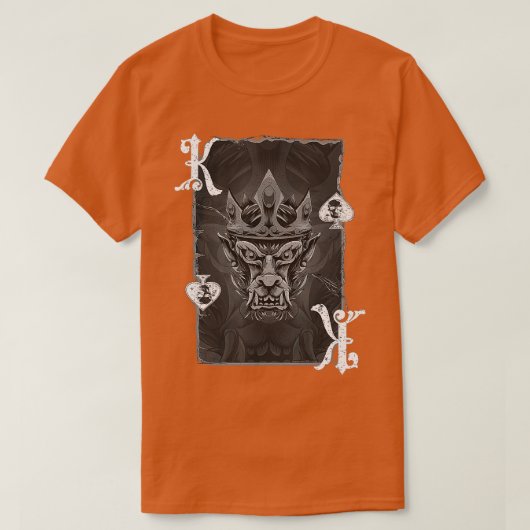 koning van de schoppenaap -  poker t-shirt (Design voorkant)