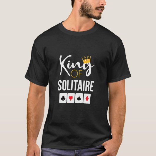 koning van de Solitaire-kaartspeler T-shirt (Voorkant)