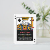 Koning van de Spades Poker Night Housewarming Part Kaart (Staand voorkant)