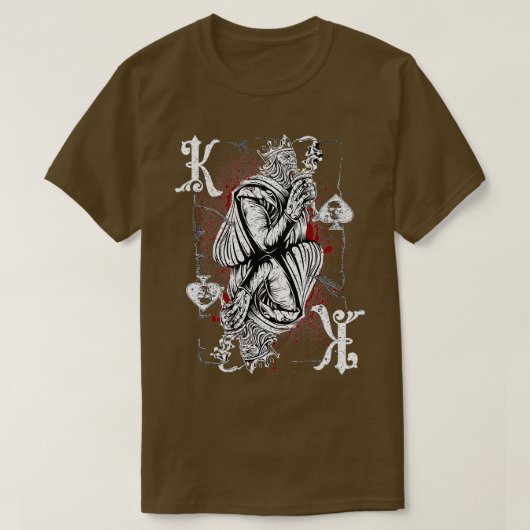 koning van de spanjaarden - poker desig t-shirt (Design voorkant)