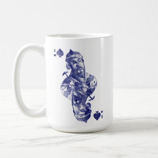 Koning van de speelkaarten koffiemok (Links)