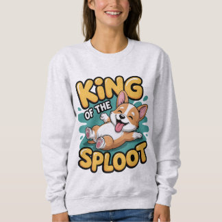 Koning van de Sploot Grappige Hond Ligt in een Gra Trui