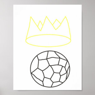Koning van de sport tekening kunst poster
