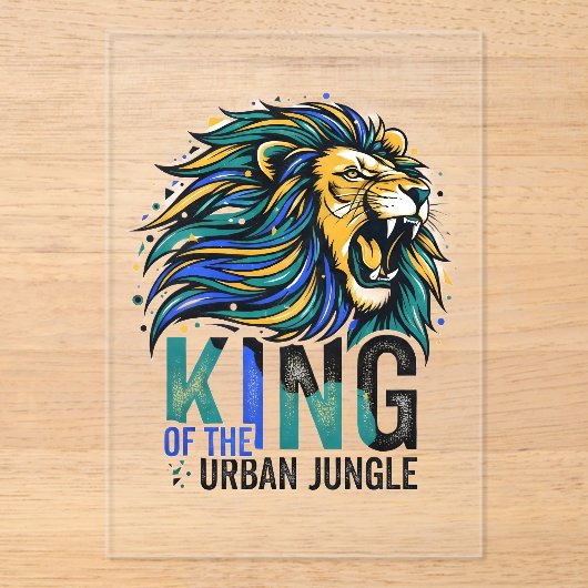 Koning van de Stedelijke Jungle Acryl Uitnodigingen (Voorkant)