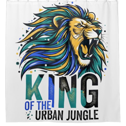 Koning van de Stedelijke Jungle Douchegordijn (Voorkant)