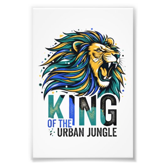 Koning van de Stedelijke Jungle Foto Afdruk (Voorkant)