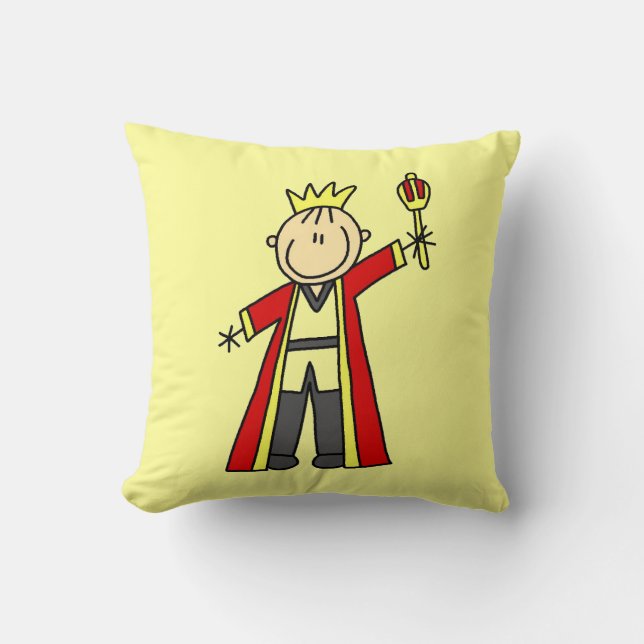 Koning van de Stickfiguren Kussen (Voorkant)