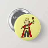 Koning van de Stickfiguren Ronde Button 5,7 Cm (Voorkant /achterkant)