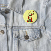 Koning van de Stickfiguren Ronde Button 5,7 Cm (In situ)