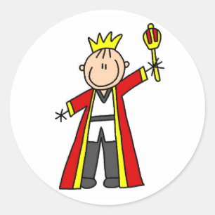 Koning van de Stickfiguren Ronde Sticker