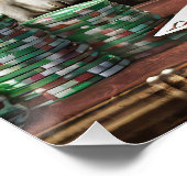 Koning van de Tafel, Bulldog speelt CardsTissue Pa Perfect Poster (Hoek)