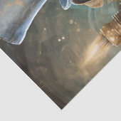 Koning van de Tafel, Bulldog speelt CardsTissue Pa Tissuepapier (Detail)