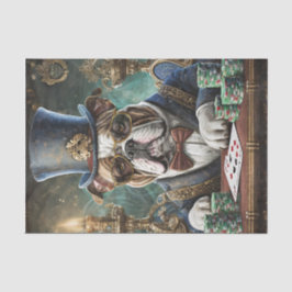 Koning van de Tafel, Bulldog speelt CardsTissue Pa Tissuepapier