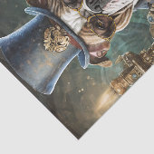 Koning van de Tafel, Bulldog speelt CardsTissue Pa Tissuepapier (Detail)