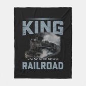 Koning van de trein Steam-motor Fleece Deken (Voorkant)
