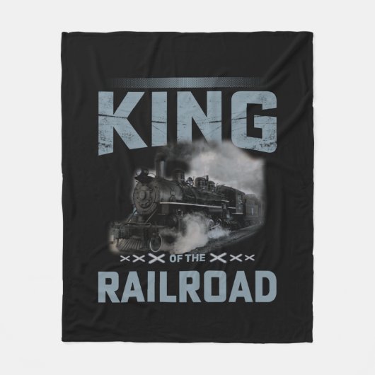 Koning van de trein Steam-motor Fleece Deken (Voorkant)