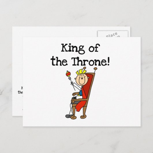 Koning van de troon briefkaart (Voorkant / Achterkant)