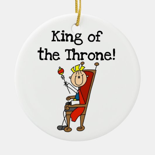 Koning van de troon keramisch ornament (Voorkant)