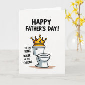 Koning van de Troon Vaderdag Kaart (Gele Bloem)