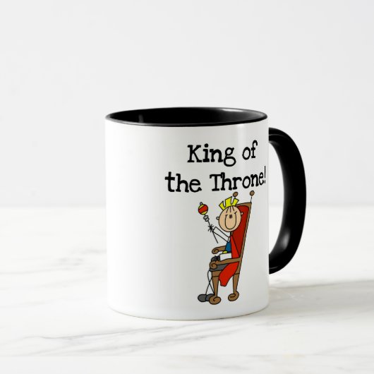 Koning van de troonoverhemden en cadeautjes mok (Voorkant rechts)