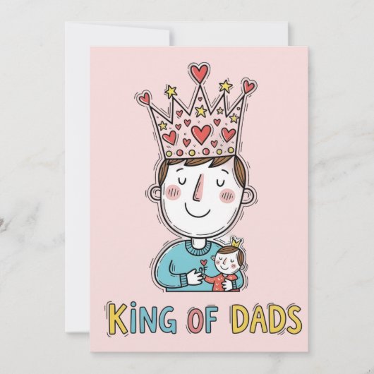 Koning van de vaders Vaderdag Kaart (Voorkant)