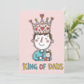 Koning van de vaders Vaderdag Kaart (Staand voorkant)
