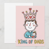 Koning van de vaders Vaderdag Kaart (Voorkant / Achterkant)