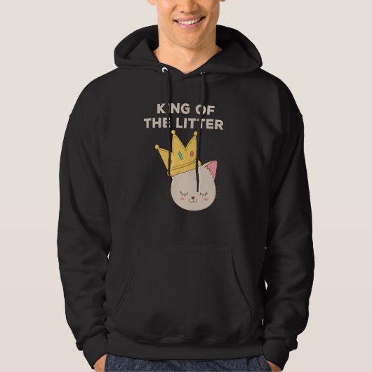 Koning van de vuilniskatten van het Kat van strooi Hoodie (Voorkant)
