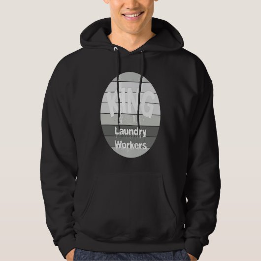 Koning Van De Wasmachine arbeider Hoodie (Voorkant)