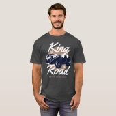 Koning van de weg typografie voor oldtimer  t-shirt (Voorkant volledig)
