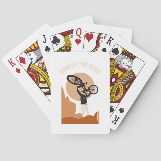 koning van de wereld - Koel op bike Pokerkaarten (Achterkant)