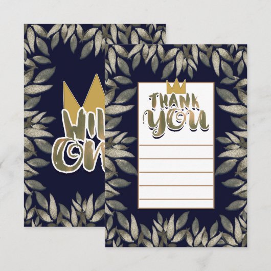 Koning van de Wilde Dingen Eén 1e Verjaardag Bedan Kaart (Voorkant / Achterkant)