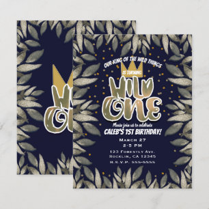 Koning van de Wilde Dingen Eén 1e Verjaardagsfeest Kaart